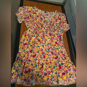 V Neck Floral Shein Dress